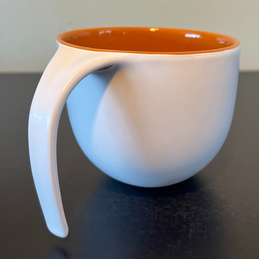 ASOBU "The Porcelain Jewel" Mug  ~ Asymmetrical  Rim ~  Free Flow Loop Handle